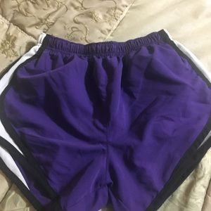 Purple and black girls shorts